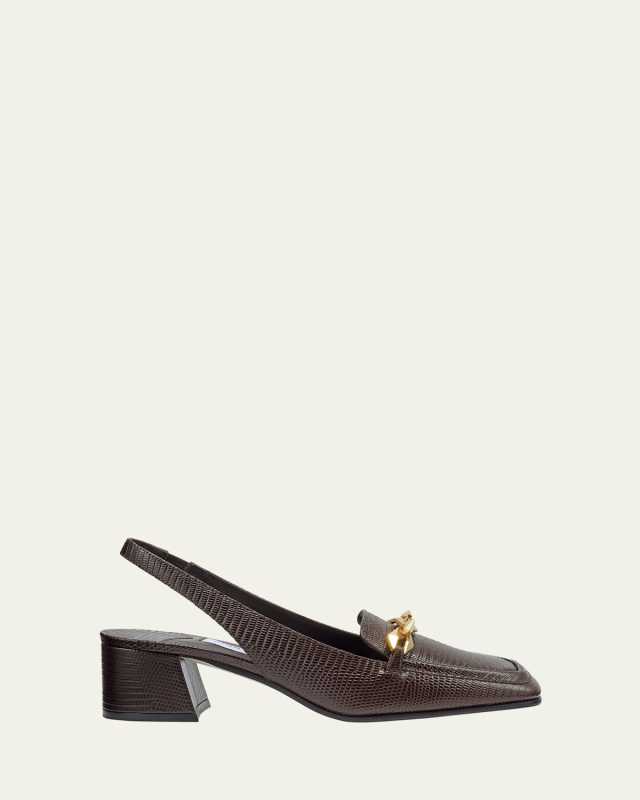 Tilda Diamond Slingback Loafer Pumps